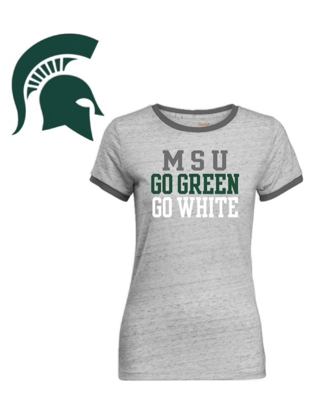 NWT [Camp David] Michigan State Spartans NCAA MSU Short-Sleeve Shirt Women’s L